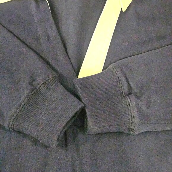 Good American Women’s Rugby Top Navy M Preppy, Quiet Luxury, Streetwear Layers - Picture 8 of 12